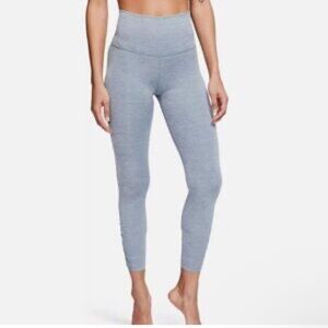 Nike Dri Fit Light Gray Soft Yoga High Waisted Running Tights Leggings M